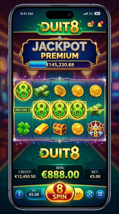 Cuplikan layar menu unduhan duit8 untuk perangkat Android